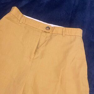 YELLOW HIGH WAISTED TROUSERS